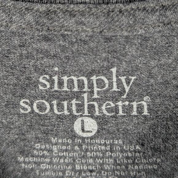 Simply Southern Elevate Your Soul T-Shirt Large Gray Mountain Graphic Outdoor - Picture 5 of 5